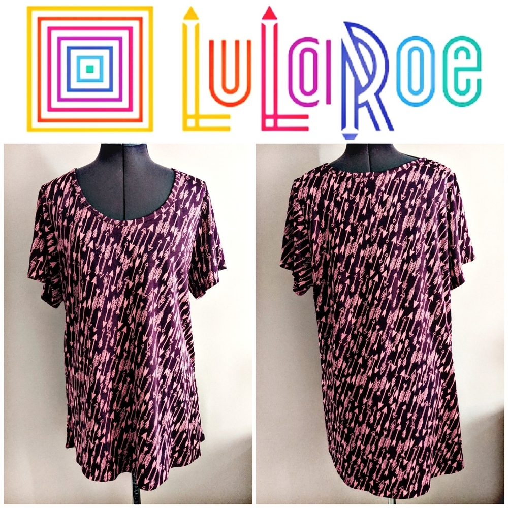 LuLaRoe Arrow Print Hi Lo Shirt Size 2XL
